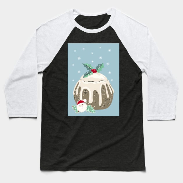 Vintage Christmas Pudding Jar with Gingerbread Cookies Baseball T-Shirt by NattyDesigns